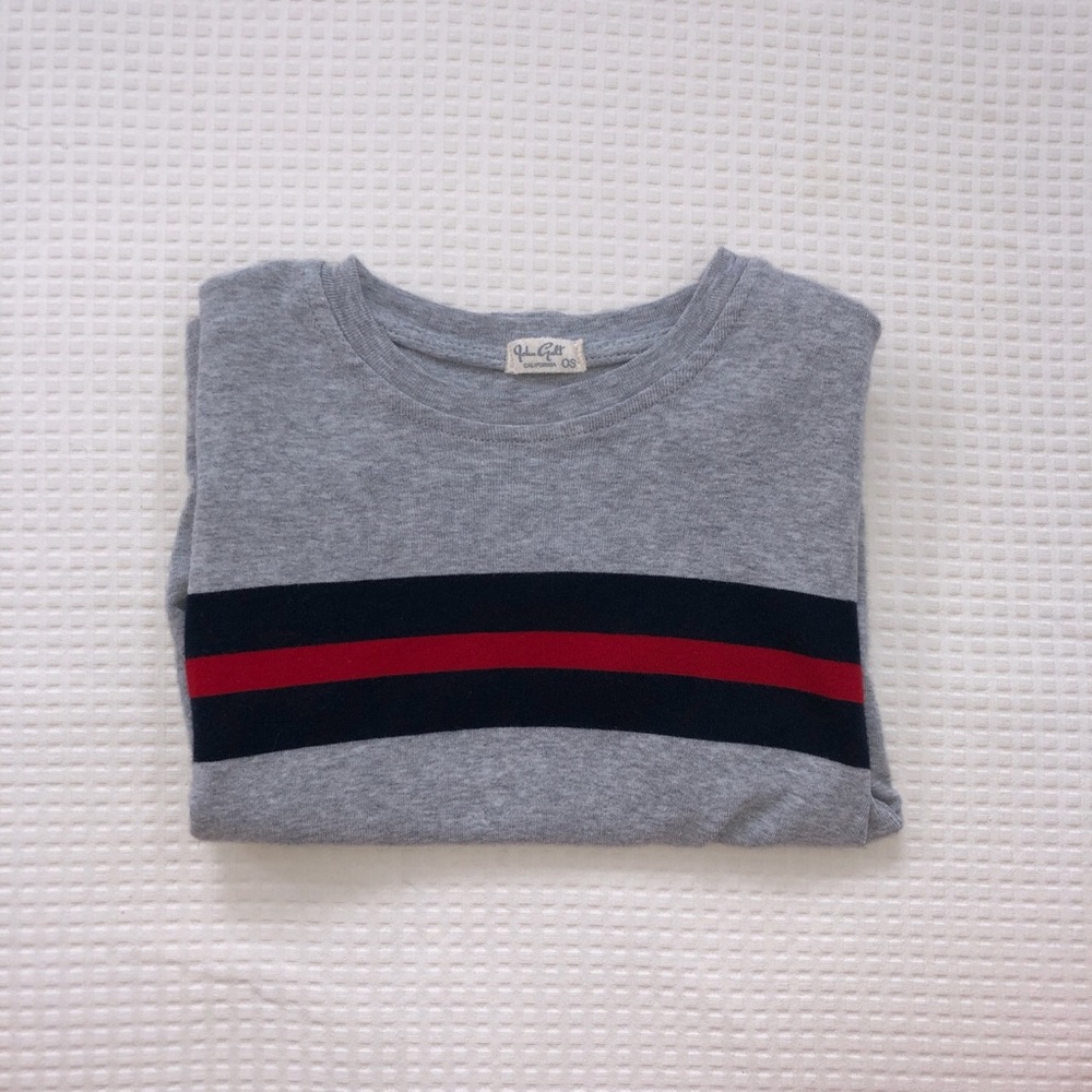 Brandy Melville John Galt Grey Stripe Top!!